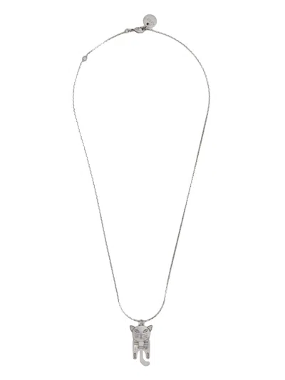 Marni Cat Pendant Necklace In 00n29 Palladium