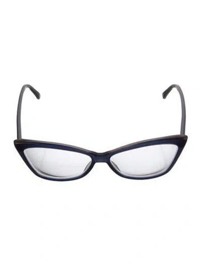 Pre-owned Marni Cat-eye Eyeglasses In Blue