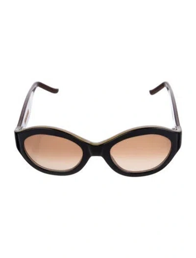 Pre-owned Marni Cat-eye Gradient Sunglasses In Black