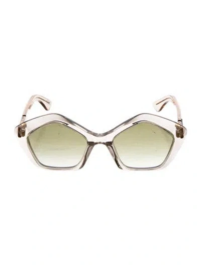 Pre-owned Marni Cat-eye Gradient Sunglasses W/ Tags In Transparent
