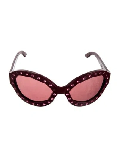 Pre-owned Marni Cat-eye Tinted Sunglasses In Purple