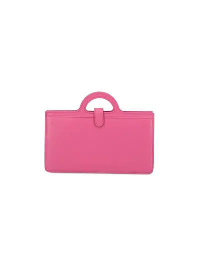 Marni Chain" Crossbody Wallet In Pink Leather