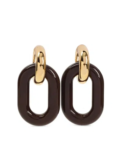 Marni Chain Earrings In Burgundy
