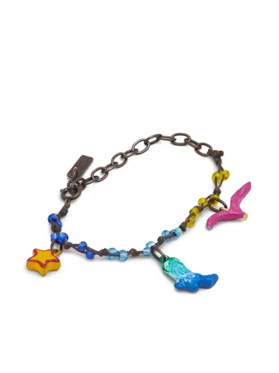 Marni Chain-link Charm Bracelet In Red_ocean_sun