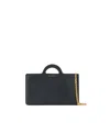 Marni Chain-link Strap Leather Bag In Black