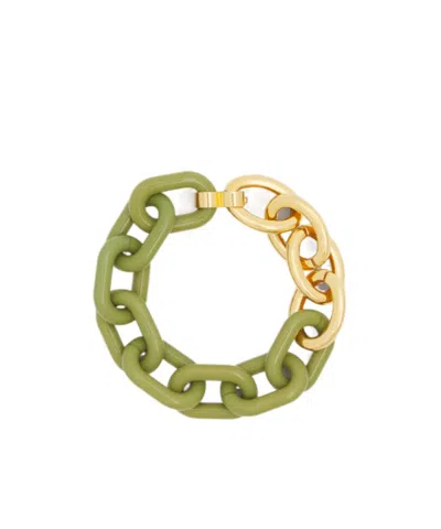 Marni Chain-linked Necklace In Green