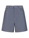 Marni Chambray Short In Blue