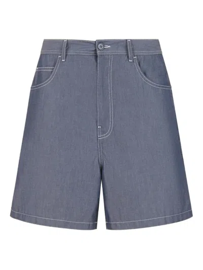 Marni Chambray Short In Blue