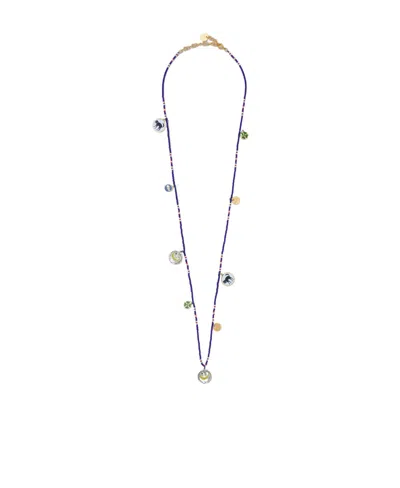 Marni Charm-detail Beaded Necklace In Multicolor