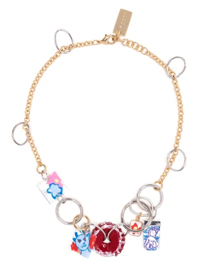 MARNI CHARM-DETAIL CHAIN NECKLACE