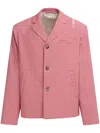 Marni Check-pattern Blazer In Red