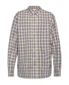 Marni Check-pattern Cotton Shirt In Gray