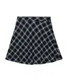 Marni Check-pattern Embroidered-logo A-line Skirt In Black