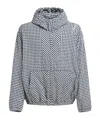 Marni Check-pattern Hooded Jacket In Gray