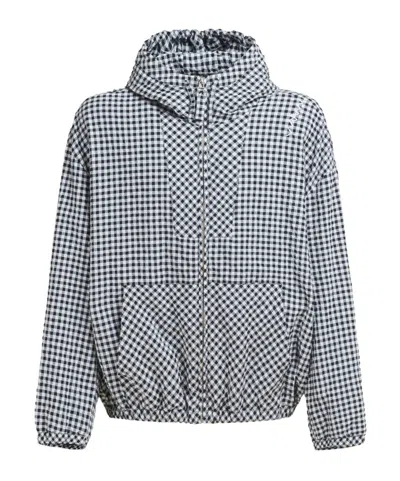 MARNI CHECK-PATTERN HOODED JACKET
