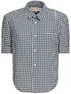 Marni Seersucker Checked Shirt In Black