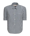 Marni Seersucker Checked Shirt In Gray