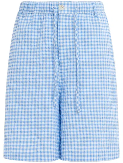 Marni Men Knee-length Vichy Shorts In Blue