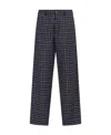 Marni Check-pattern Straight-leg Trousers In Black