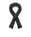 Marni Check-pattern Wool Scarf In Black