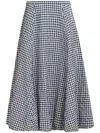 Marni Check-print Midi Skirt In Black