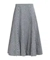 Marni Check-print Midi Skirt In Gray