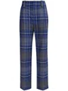 Marni Check-print Tailored Trousers In Blue