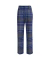 Marni Check-print Tailored Trousers In Blue