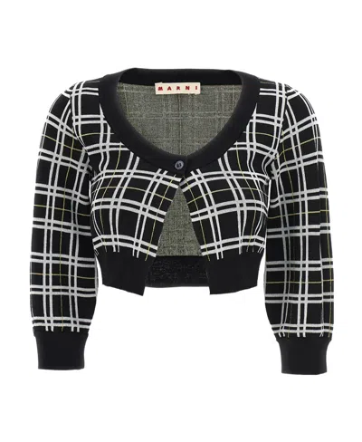 MARNI MARNI BUTTONED CROPPED CARDIGAN