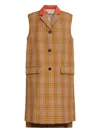 Marni Checked Gilet In Brown