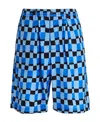 Marni Men Check Print Bermuda Shorts In Blue