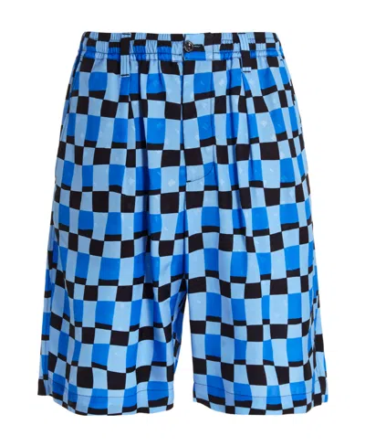 Marni Checked Knee-length Shorts In Multicolour