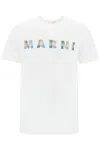 MARNI "CHECKED LOGO T-SHIRT WITH SQUARE
