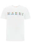 MARNI "CHECKED LOGO T-SHIRT WITH SQUARE