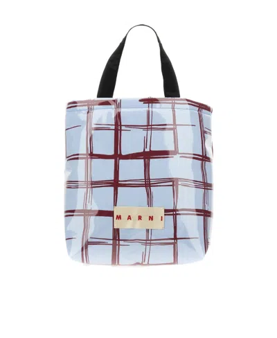 Marni Checked Padded-design Tote Bag In Multicolor