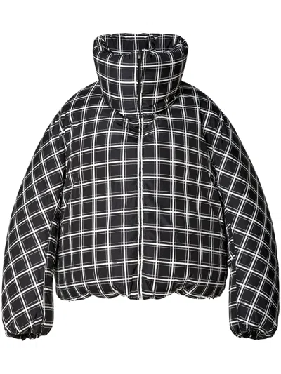 Marni Checked Padded Jacket In Black