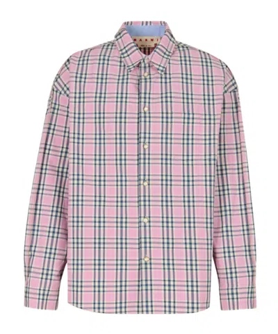 MARNI CHECKED-PATTERN PPOCKET SHIRT