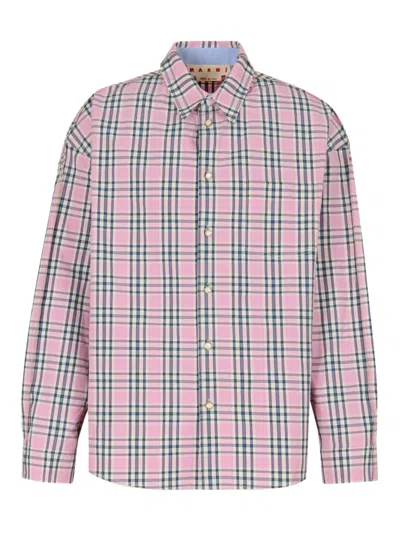 Marni Checked-pattern Ppocket Shirt In Multi