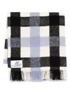 Marni Checked Scarf In Blue