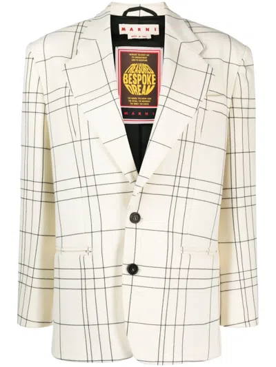 MARNI CHECKED SINGLE-BREASTED BLAZER