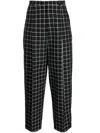 MARNI CHECKED TAPERED TROUSERS