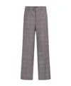 Marni Checked Virgin Wool-blend Trousers In Gray