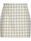 Marni Checked Wool-jacquard Mini Skirt In White