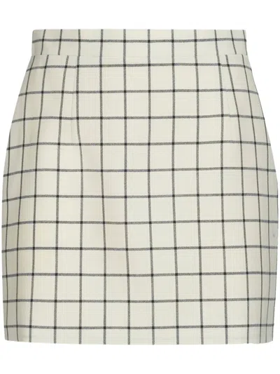 MARNI CHECKED WOOL MINISKIRT