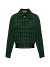 CHECKED WOOL-BLEND JACKET