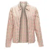 Marni Checkerboard Colla Zip Shell Jacket In Red