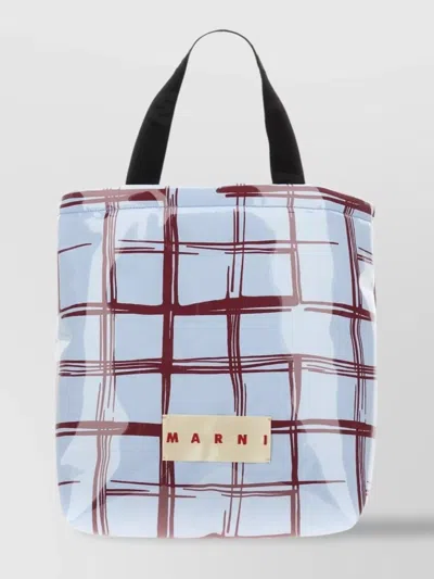 Marni Checkered Canvas Tote Bag