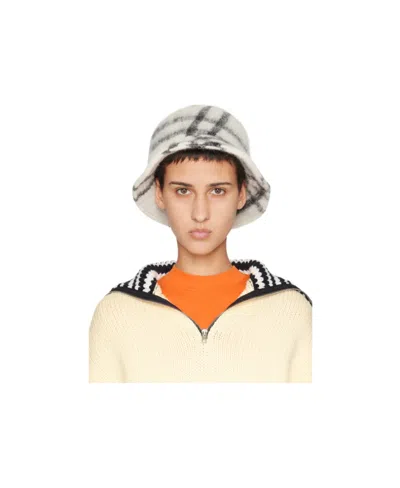 Marni Checkered Hat In Nude