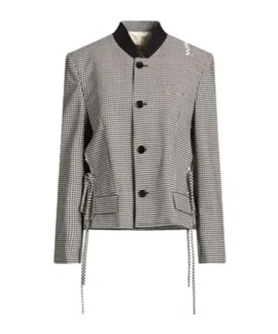 Marni Checkered Jacket In Gray