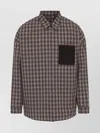 Marni Brown Virgin Wool Check Grain De Poudre Wool Shirt In Brown